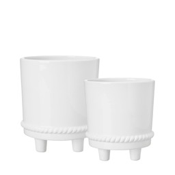 LOVA Pot S/2 White - White - 16x18 15x15cm