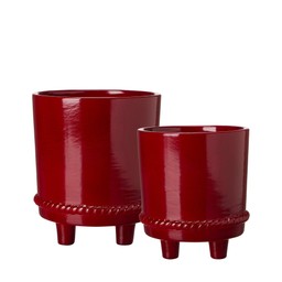 LOVA Pot S/2 Red - Red - 16x18 15x15cm