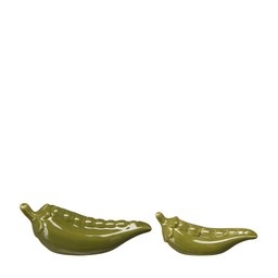 ARTA Decoration S/2 Green Melange - Green Melange - 12x5x4 9x4x3cm
