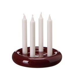 AMARA Candle Holder Burgundy - Burgundy - 22x4cm