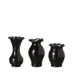 LISBET Vase Mix Black - Black - 7x13 7x13 8x10cm