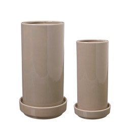 METTE Kruka Hög 2/S Beige - Beige - 16x30 12x25cm