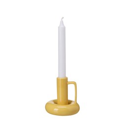 AMARA Candle Holder Yellow - Yellow - 11x10cm