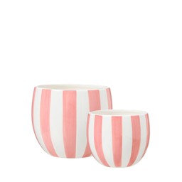 FRIDA Kruka 2/S Rosa/Vit - Rosa/Vit - 14x12 11x10cm