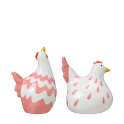 FRIDA Deco S/2 Pink/White - Pink/White - 12x10x18 14x13x15cm