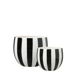 FRIDA Kruka 2/S Svart/Vit - Svart/Vit - 14x12 11x10cm