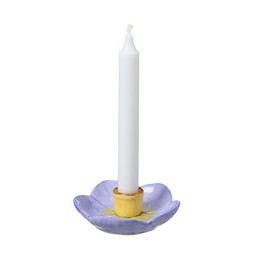 POPPY Candle holder Blue/Yellow - Blue/Yellow - 12x4cm