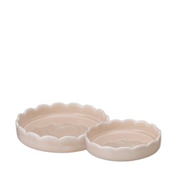 MELINDA Pot Sauc S/2 Beige - Beige - 15x3 12x2,5cm