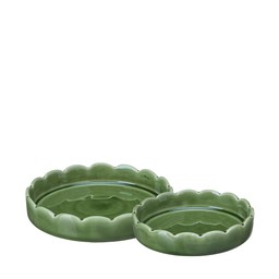 MELINDA Pot Sauc S/2 Green - Green - 15x3 12x2,5cm