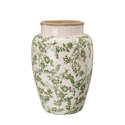 ULLA Vase White/Green - White/Green - 17x26cm