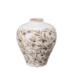 JOSEFIN Vase White/Green - White/Green - 19x23cm