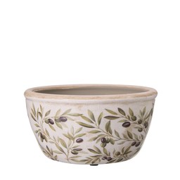 JOSEFIN Planter White/Green - White/Green - 21x10cm