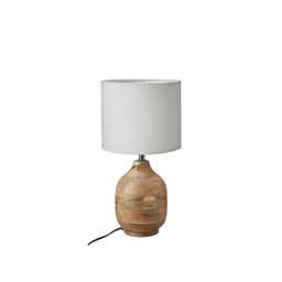 AURA Bordslampa med skärm Natur/Vit - Natur/Vit - 14x26cm