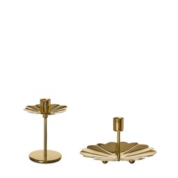 CHERYL Ljusstake 2/S Guld - Guld - 17x10 10x14cm