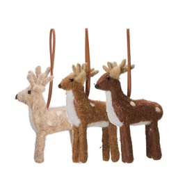 DEER Hanging Mix Beige, Lightbrown, Brown - Beige, Lightbrown, Brown - 6x3x11cm