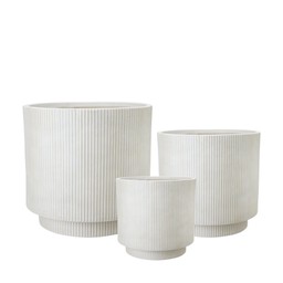 JESSICA Pot S/3 Sand Melange - Sand Melange - 45x45 37x37 30x30cm