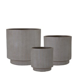 JESSICA Pot S/3 Brown Melange - Brown Melange - 45x45 37x37 30x30cm