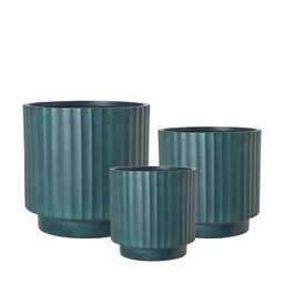 EMILY Pot S/3 Green Melange - Green Melange - 45x45 37x37 30x30cm