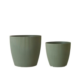 RONJA Pot S/2 Green Melange - Green Melange - 28x26 22x20cm