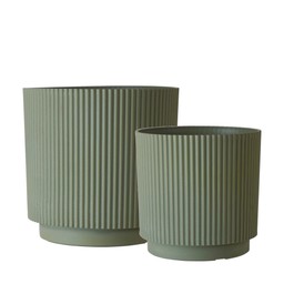 RONJA Pot S/2 Green Melange - Green Melange - 30x30 25x25cm