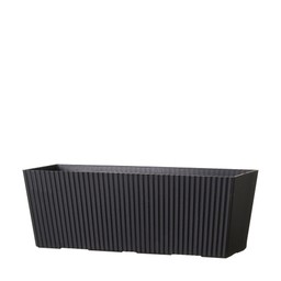 RONJA Pot Rectangular Black Melange - Black Melange - 45x16x16cm