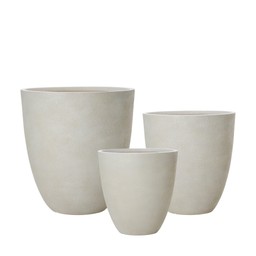 PEYTON Pot S/3 Sand Melange - Sand Melange - 60x65 52x56 44x46cm