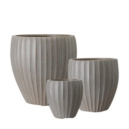 EMILY Pot S/3 Brown Melange - Brown Melange - 43x44, 33x33, 24x24c