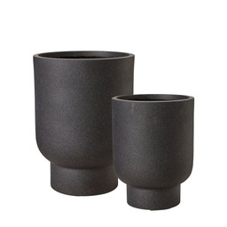 LINN Pot S/2 Black Melange - Black Melange - 37x50 30x40cm