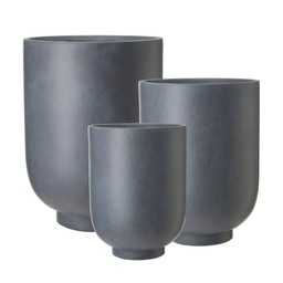 MALIN Pot S/3 Grey - Grey - 44x58 37x49 30x40cm