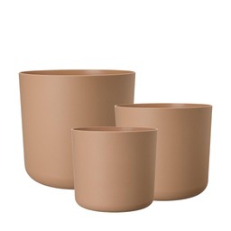 PETRA Pot S/3 Sand Melange - Sand Melange - 30x28 25x23 22x20cm