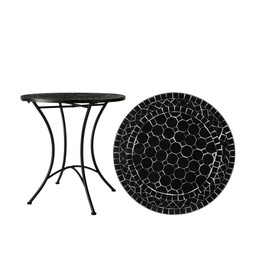 VENICE Table Black/Black - Black/Black - 70x72cm
