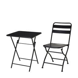 TROPE Café set Black - Black - Table: 60x73cm