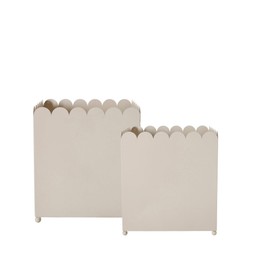 JANE Pot S/2 Linen - Linen - 40x40x45 35x35x40cm