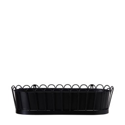 HAZEL Balcony Pot Black - Black - 57x20x15cm
