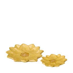 JANNIKE Decoration S/2 Yellow Melange - Yellow Melange - 15x3 10x2cm