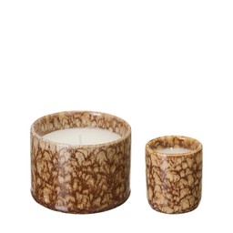 SILVIA Candle S/2 Brown Melange - Brown Melange - 10x7 6x7cm