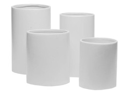 Berta Pot S/2 White Matte - White Matte - 12x23 15x25cm