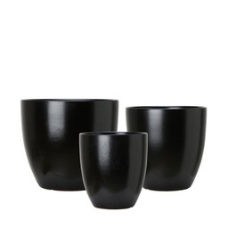 SOPHIA Floor Pot S/3 Black Matt - Black Matt - 36x33 30x30 25x28cm
