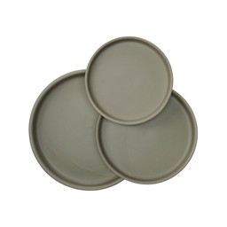 SOPHIA Tray S/3 Green Matt - Green Matt - 30x4 24x3 21x2cm