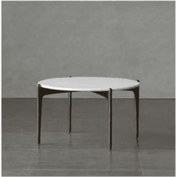 REEVES Sofa Table Vit marmor/Brons - Vit marmor/Brons - 70x70x38cm