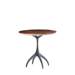 REEVES Bistro Table Zink/Valnöt - Zink/Valnöt - 70x70x75cm