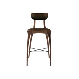 REEVES Bar Stool Valnöt/Konjak - Valnöt/Konjak - 51x49x110cm