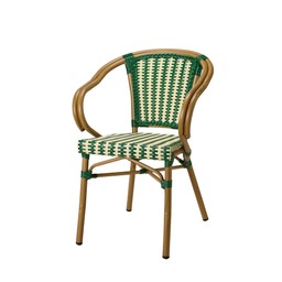 ERIKA Chair Green/Beige - Green/Beige - 57x56x83cm