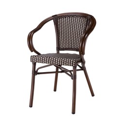 ERIKA Chair Brown/White - Brown/White - 57x56x83cm