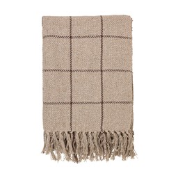 LINO Pläd Beige/Brun - Beige/Brun - 125x150cm