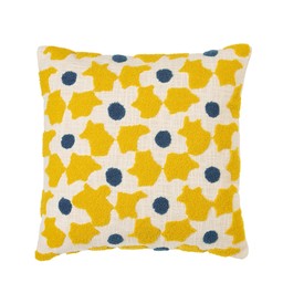 TARA Kuddfodral Vit/Blå/Gul - Vit/Blå/Gul - 45x45cm