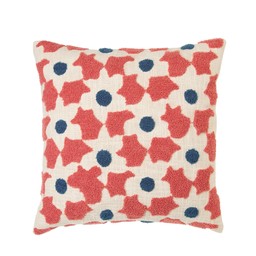 TARA Kuddfodral Vit/Blå/Röd - Vit/Blå/Röd - 45x45cm