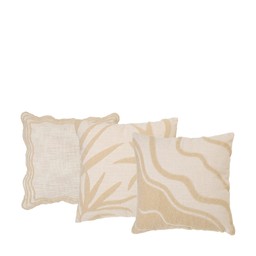 SOLEIA Cushion cover Mix Offwhite/Beige - Offwhite, Beige - 45x45cm