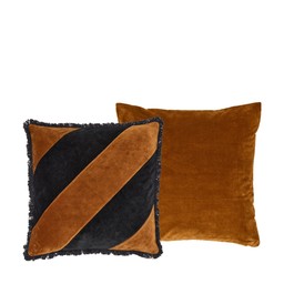 RANDI Cushion cover Mix Brown/Black - Brown/Black - 45x45cm