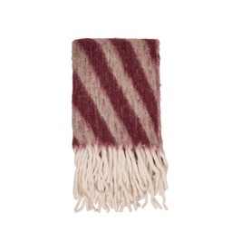 SANYA Pläd Vinröd/Offwhite - Vinröd/Offwhite - 125x150cm